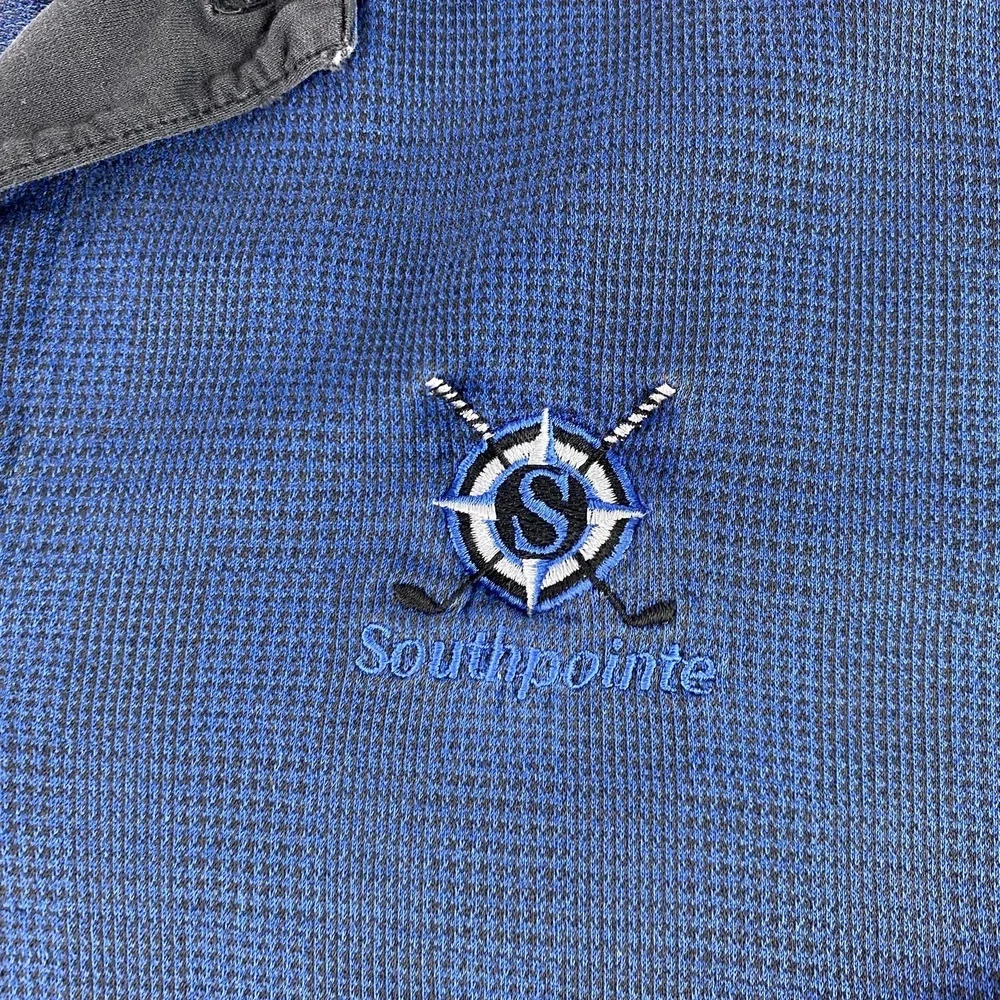 Hugo‎ Boss Polo Shirt Mens Large Blue Performance Italy Southpointe Golf Club